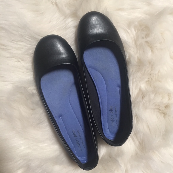 Predictions Shoes Black Comfort Plus Ballet Flats With Foam
